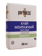 Монтажный гипсовый клей Perfekta ГИПСОПЛИТ, мешок 30 кг