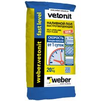 Быстротвердеющий наливной пол WEBER Ветонит Fast Level, мешок 20кг